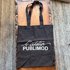 L'atelier Publimod Black Tote Bag